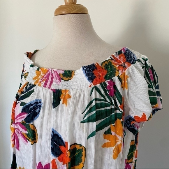 Old Navy Floral Plus Size Off the Shoulder Top XXL - Picture 3 of 12